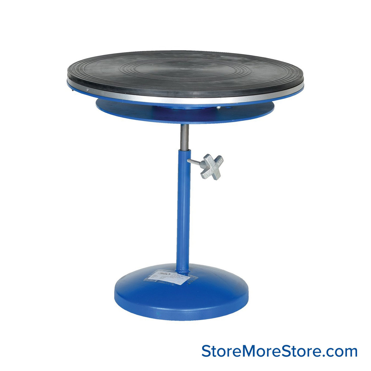 Manual Turntable, 24" W x 24" D x 24" H, Turn Knob Height Adjustment