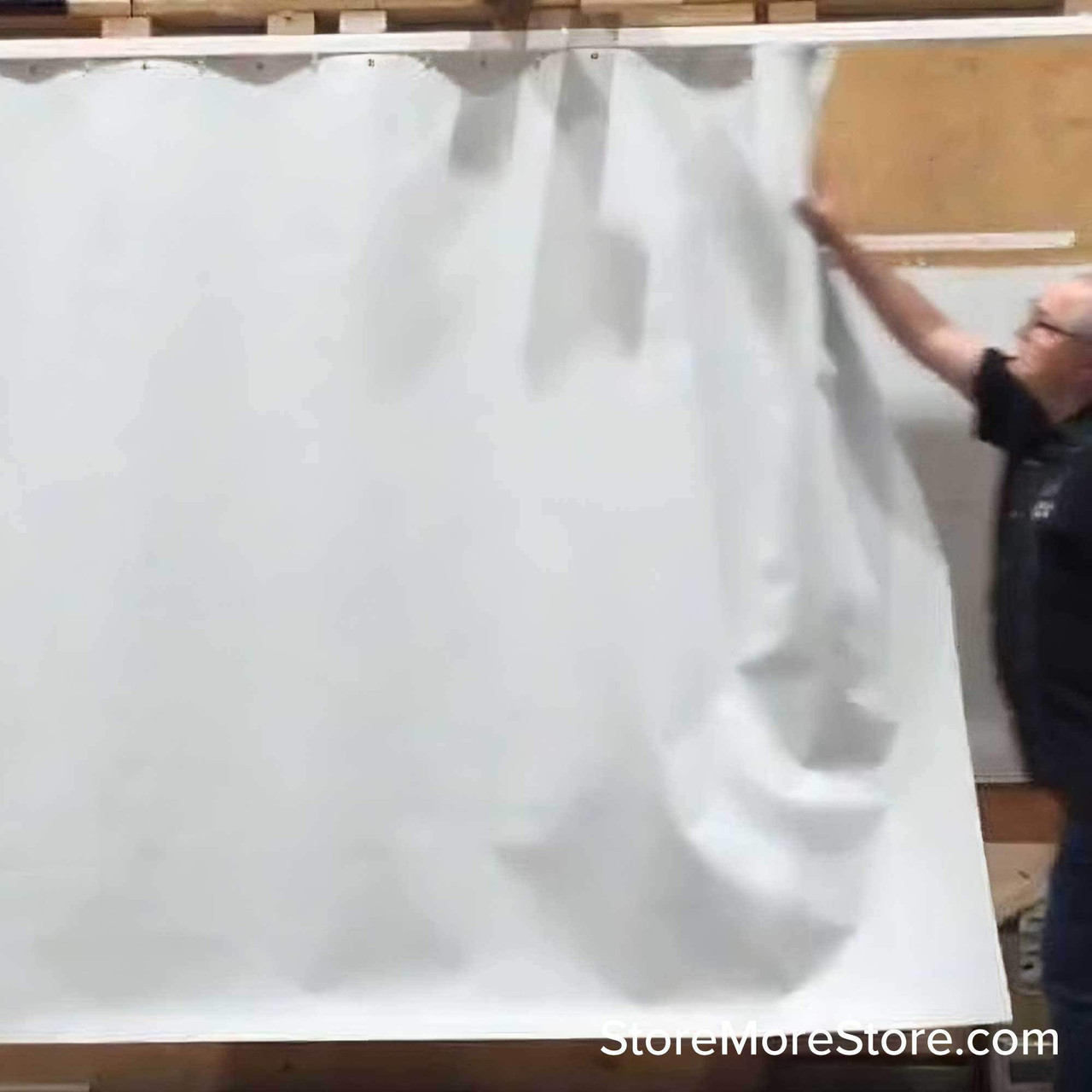 Hospital Divider Curtains, 84" Wide, Curtain and Rails (10-Pack), Antimicrobial Vinyl Curtain