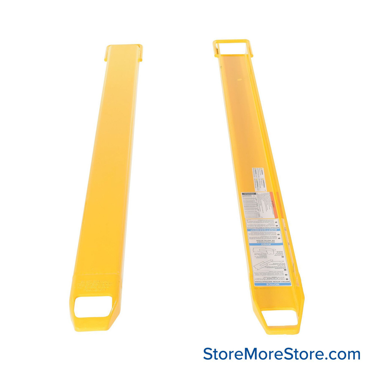 Forklift Extension Forks, 4.5" W x 72" D x 2" H