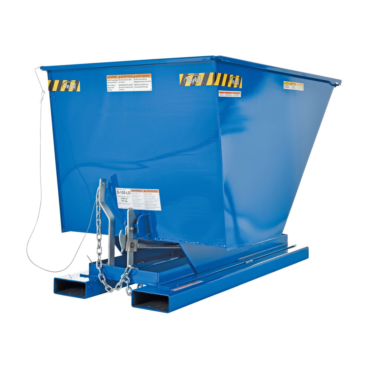 Forklift Trash Hopper, 41.75" W x 61.25" D x 42.75" H, 2000 lbs