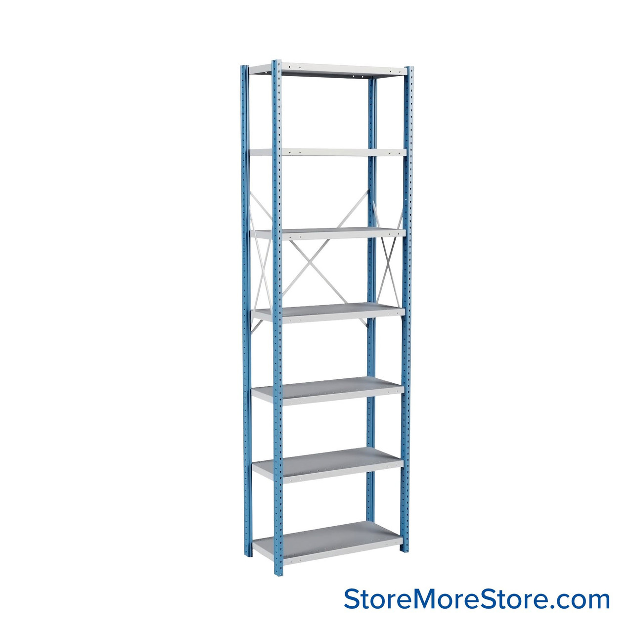 Heavy Duty Shelving, 36" W x 18" D x 123" H, Extra Heavy-Duty Open Shelving
