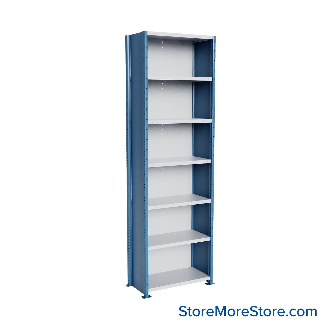 Heavy Duty Shelving, 36" W x 18" D x 123" H, Heavy-Duty Closed Shelving