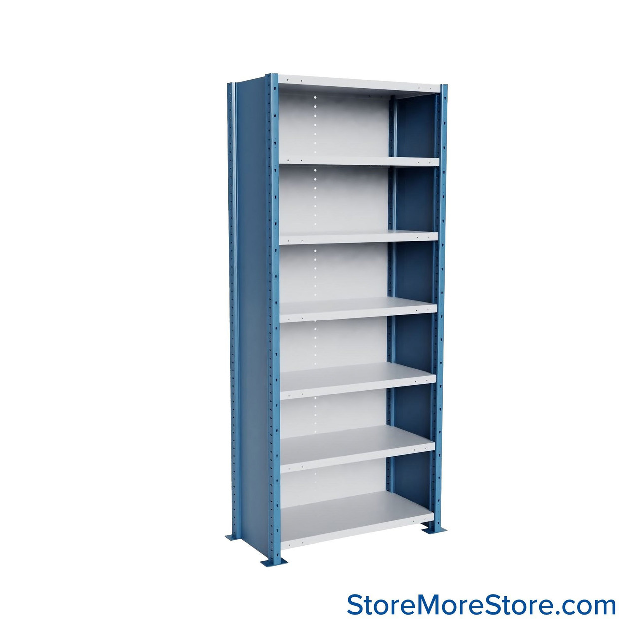 Heavy Duty Shelving, 36" W x 18" D x 87" H, Heavy-Duty Closed Shelving