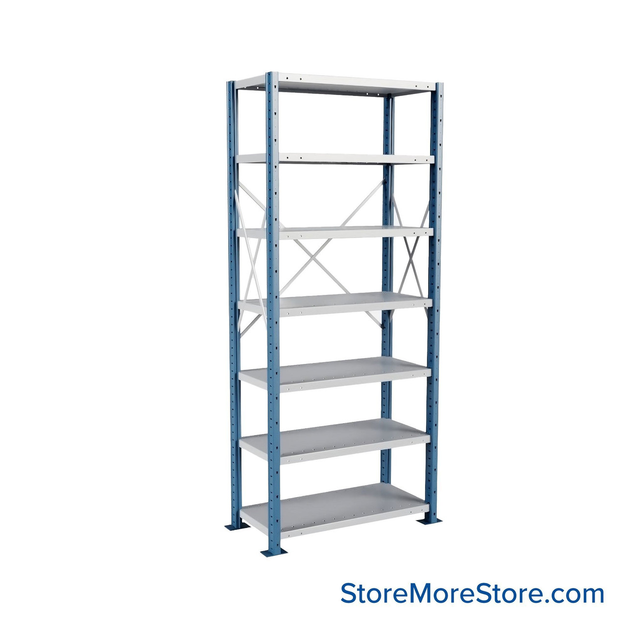 Heavy Duty Shelving, 36" W x 18" D x 87" H, Heavy-Duty Open Shelving