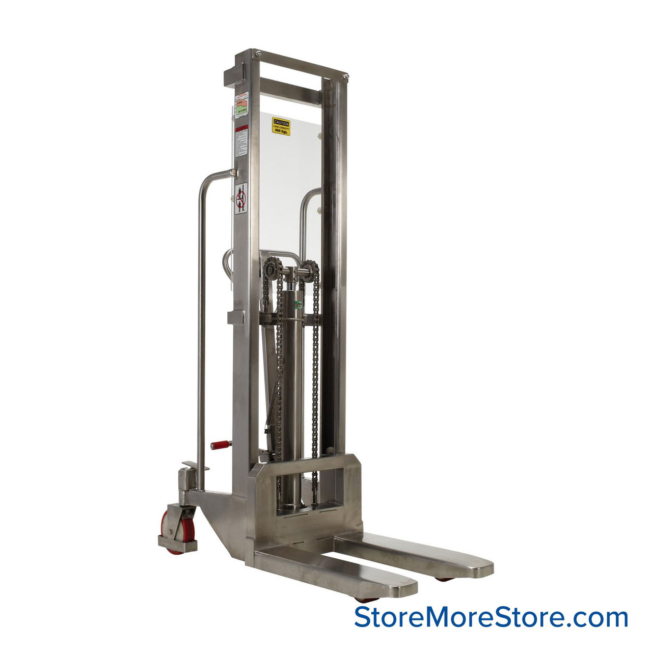 Hand Truck with Hydraulic Lift, 21" W x 22" D x 59" H, Dual-Action Hand Pump