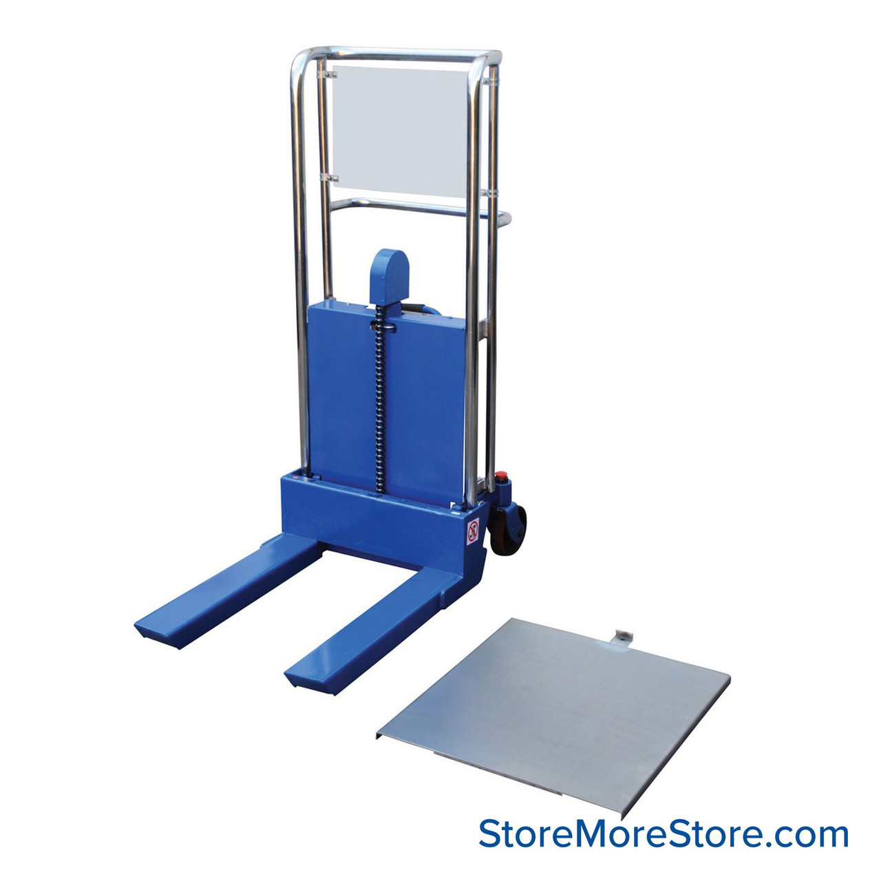 Hand Truck with Hydraulic Lift, 23" W x 24" D x 44" H, Foot Pump