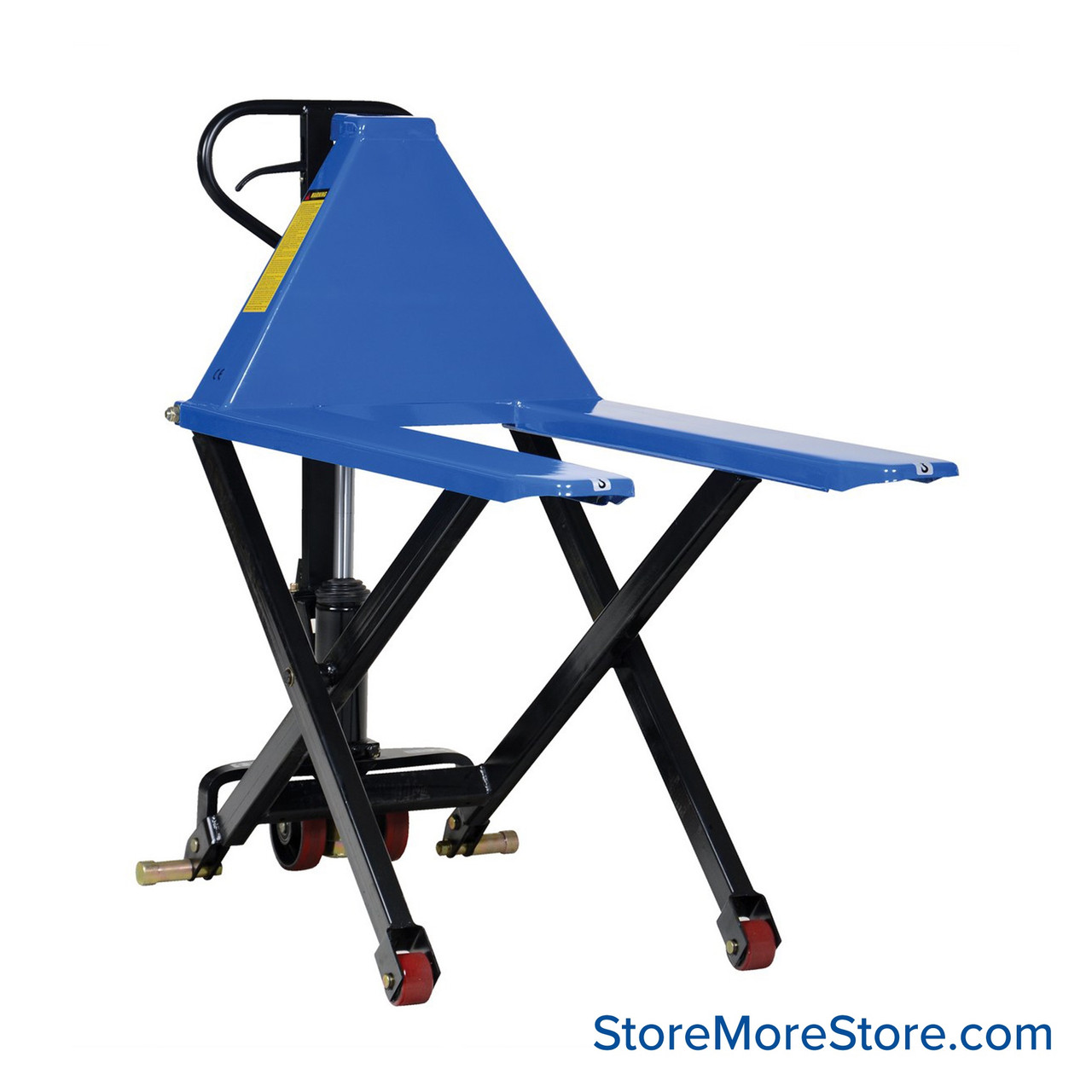Skid Lift, 26.75" W x 43" D x 31.5" H, Steel, Hand Pump, 26.75"Wx43"L Fork Size