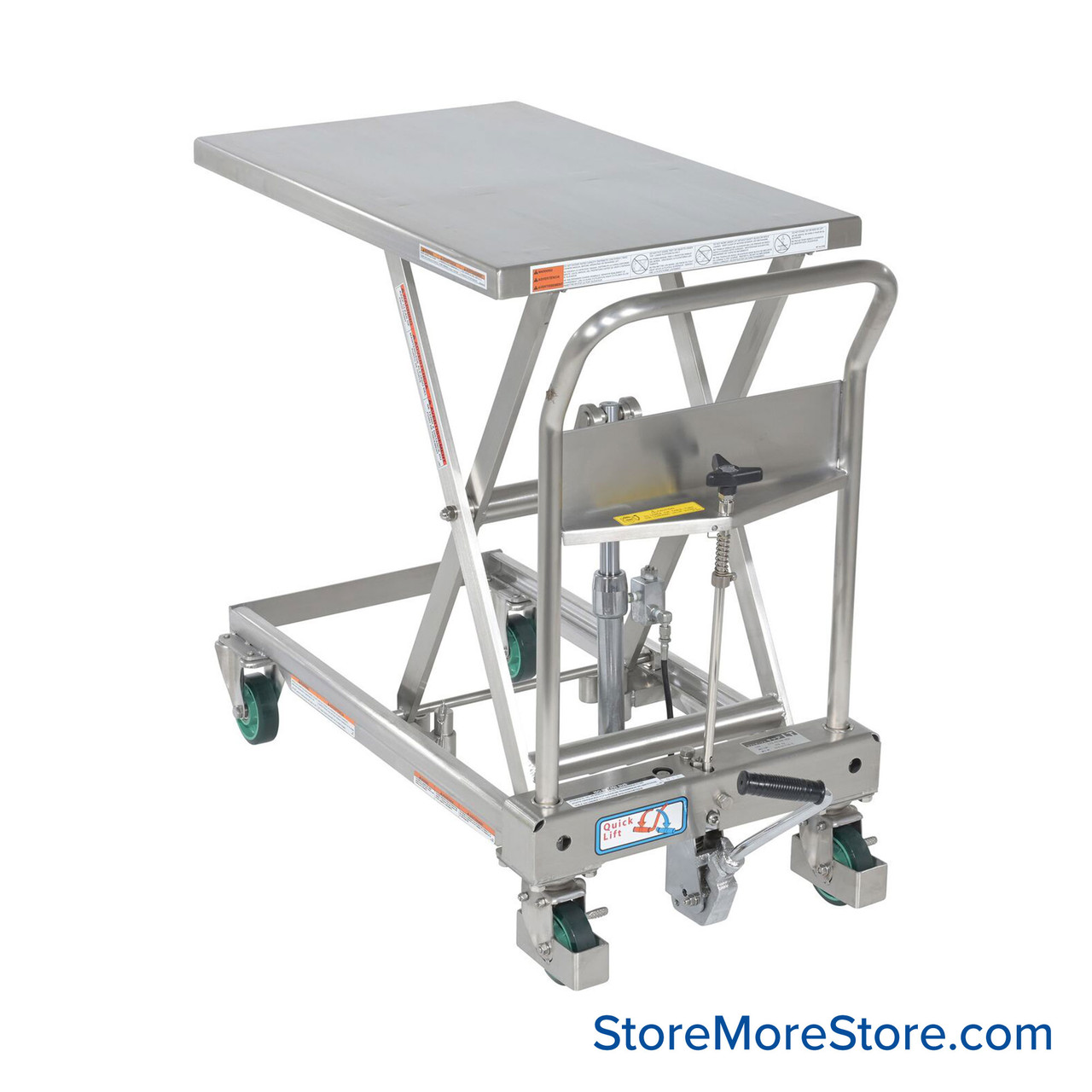 Stainless Steel Lift Table, 19.5" W x 31.5" D x 9.75" H