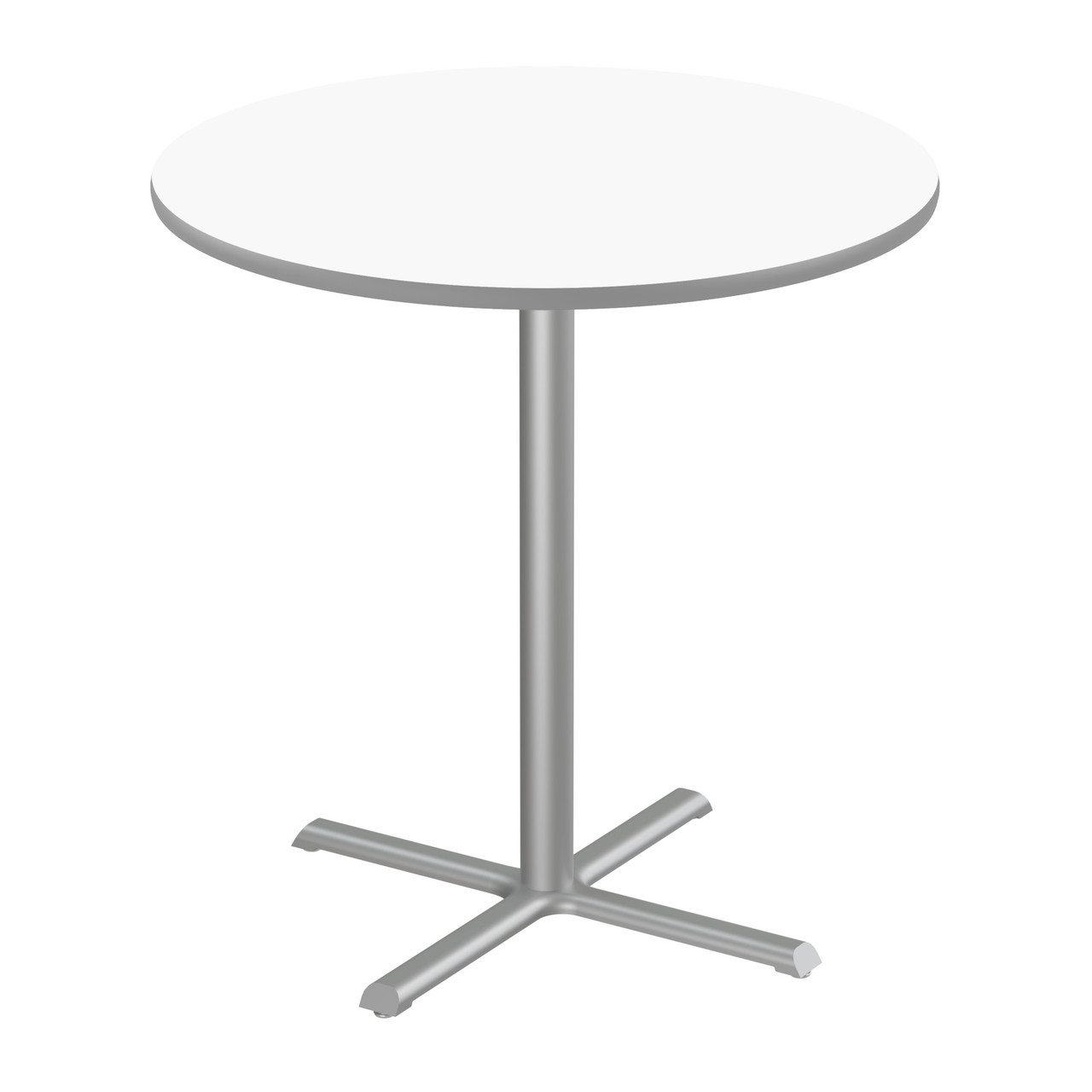 Dry Erase Bistro Pedestal Tables, 36" W x 36" D x 42" H, 36" round Top, Cross Base