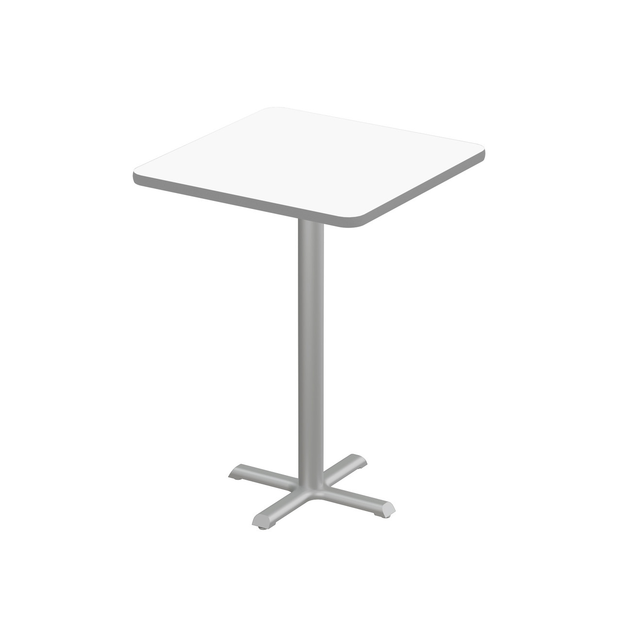 Dry Erase Bistro Pedestal Tables, 36" W x 36" D x 42" H, 36" Square Top, Cross Base