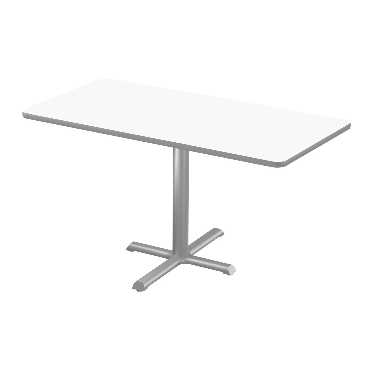 Dry Erase Bistro Pedestal Tables, 42" W x 30" D x 29" H, 30x42" Top, Cross Base