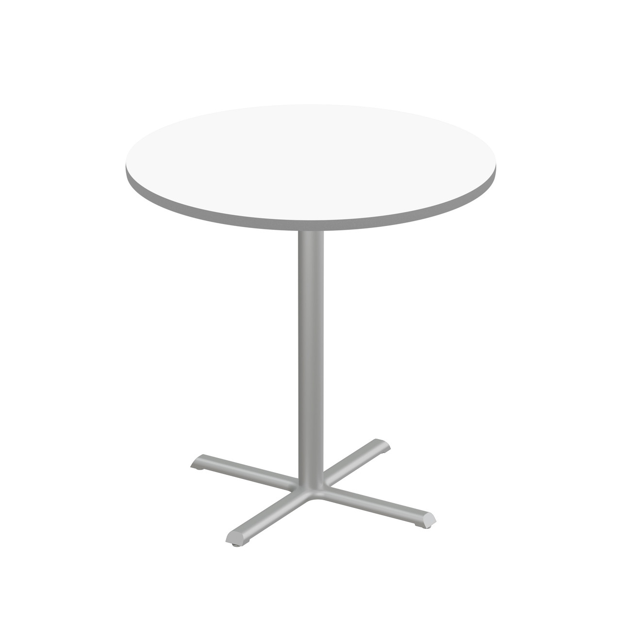 Dry Erase Bistro Pedestal Tables, 48" W x 48" D x 42" H, 48" round Top, Cross Base