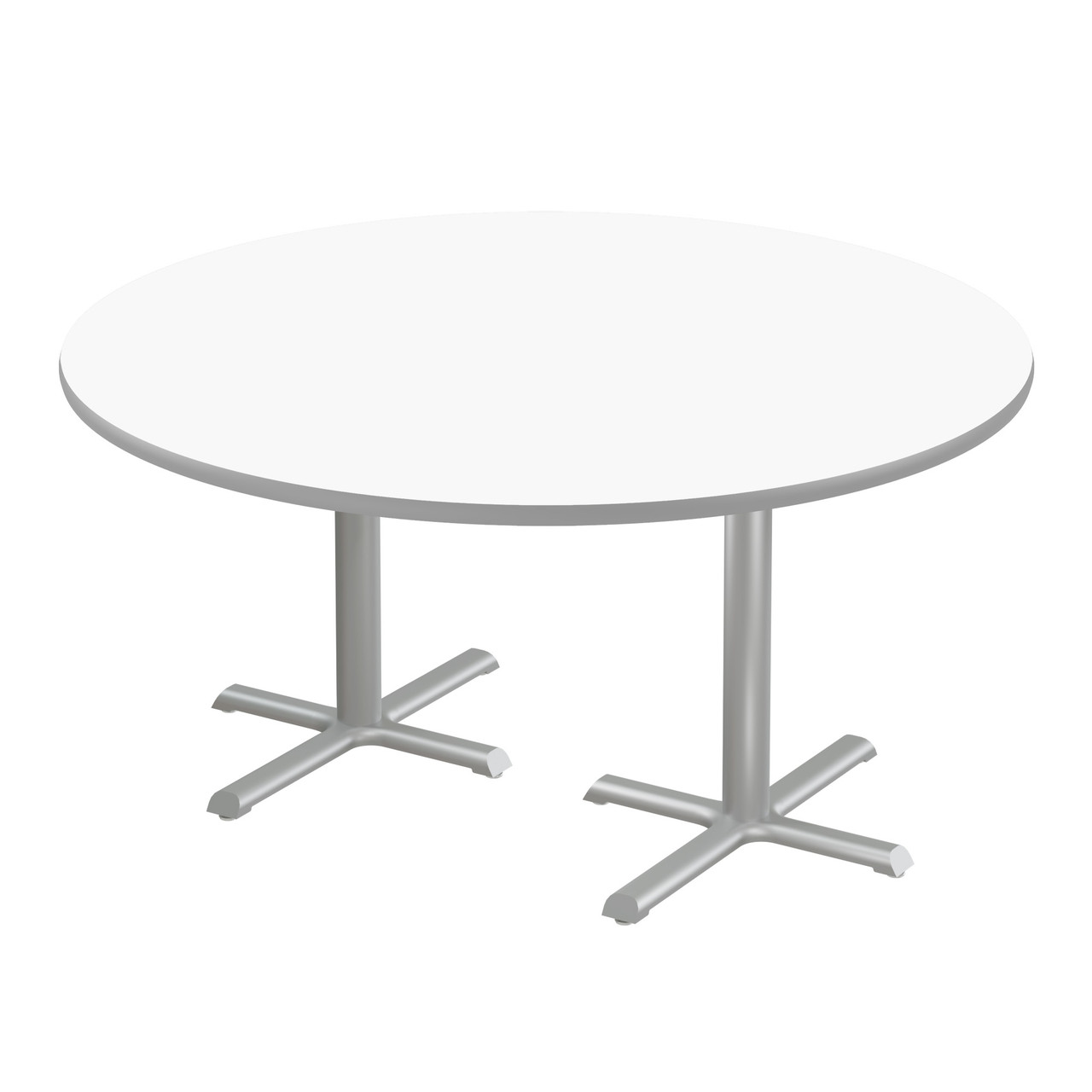 Dry Erase Bistro Pedestal Tables, 60" W x 60" D x 29" H, 60" round Top, Cross Base