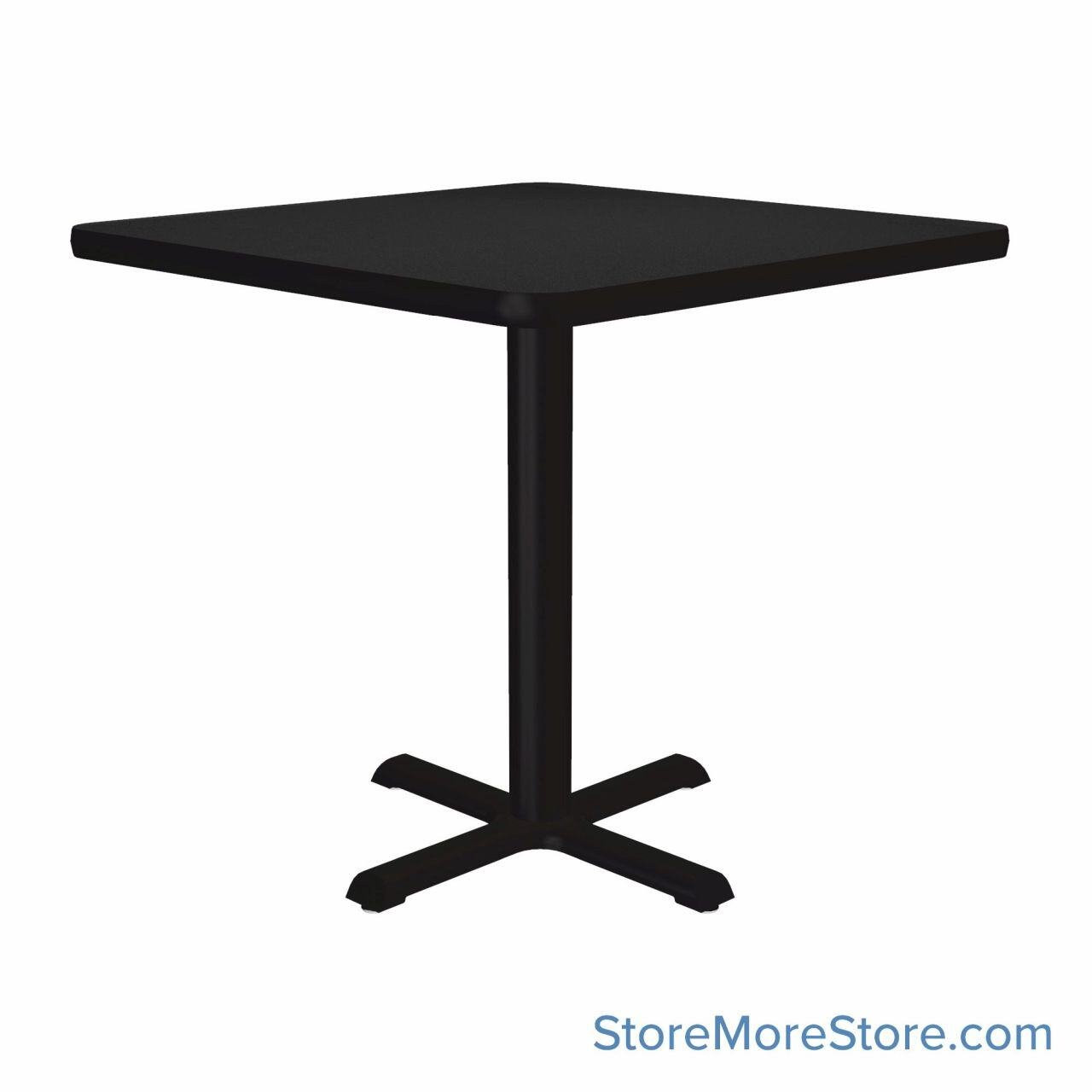 Laminate Cafe Tables, 30" W x 30" D x 29" H, Square, Cross Base