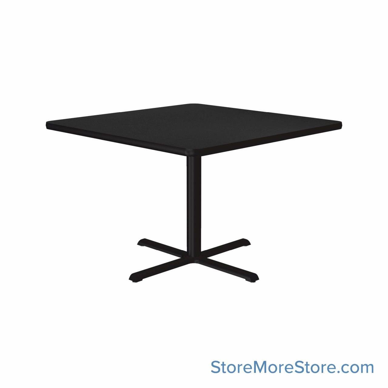 Laminate Cafe Tables, 36" W x 36" D x 29" H, Square, Cross Base