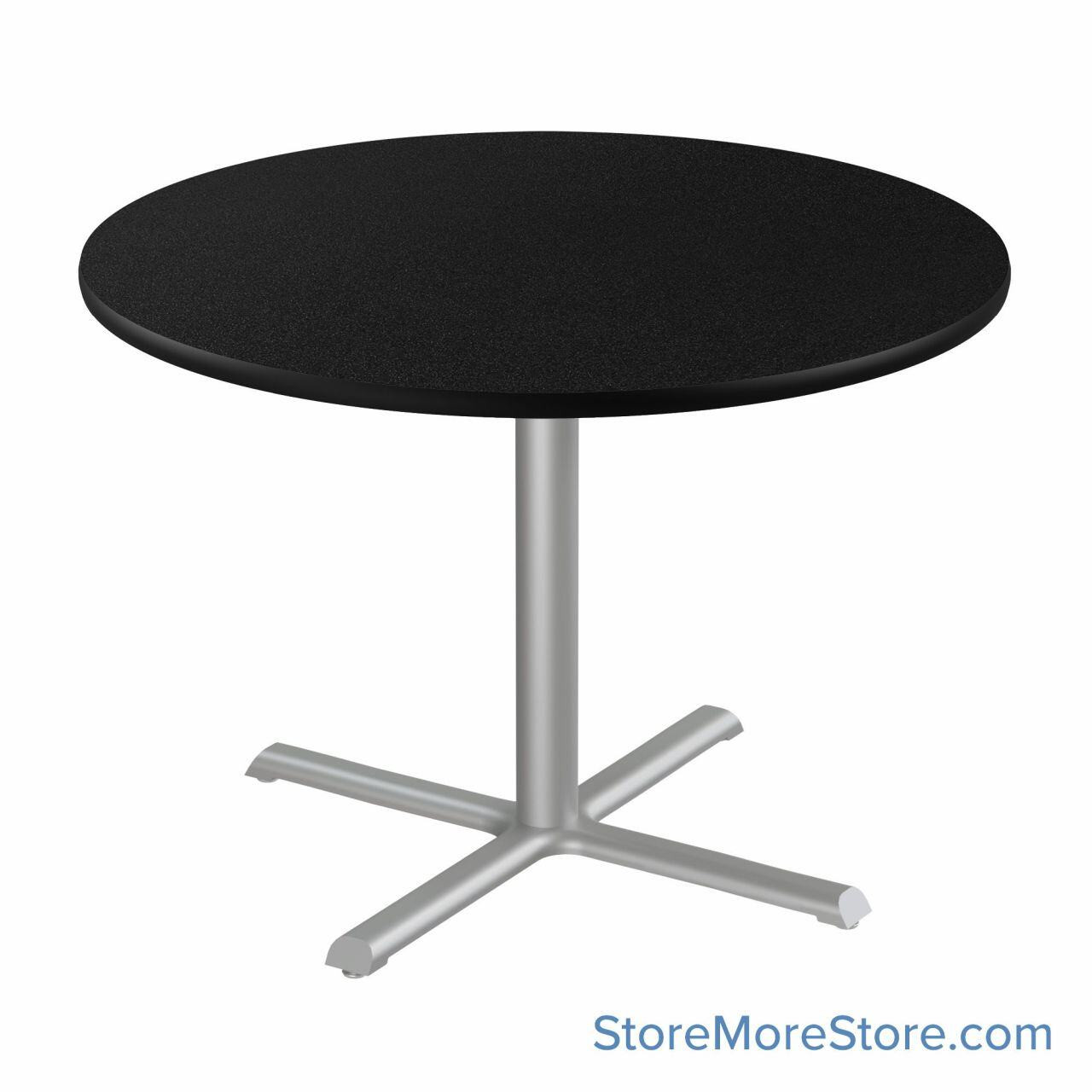 Breakroom Tables, 42" W x 42" D x 29" H, Round Shaped, Cross Base