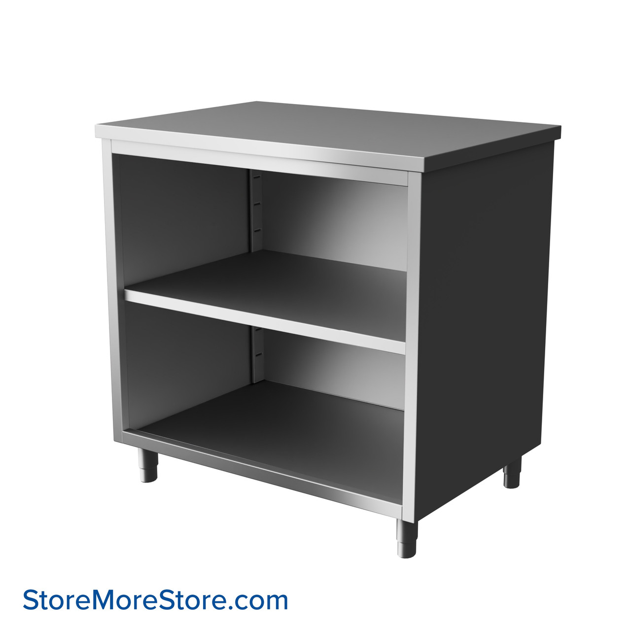Stainless Steel Table Cabinet, 36" W x 24" D, 1 Adjustable Shelf