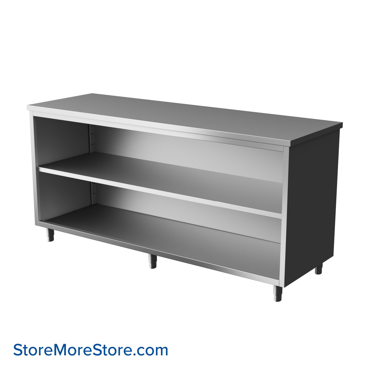 Stainless Steel Table Cabinet, 72" W x 24" D, 1 Adjustable Shelf