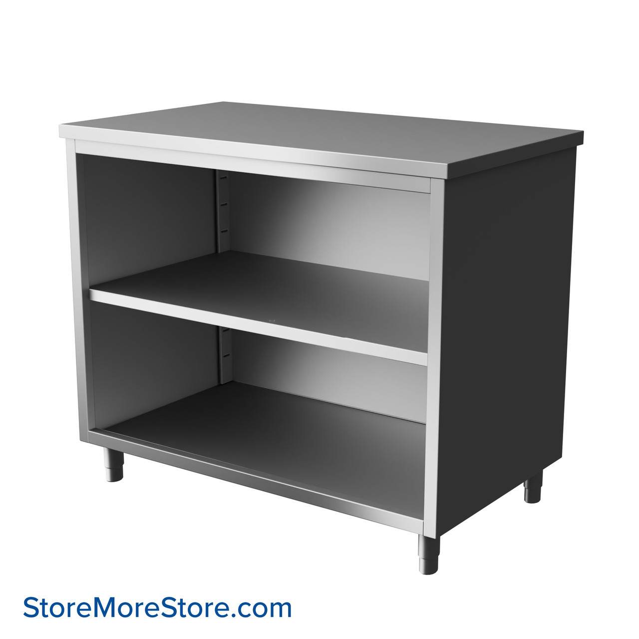 Stainless Steel Table Cabinet, 42" W x 24" D, 1 Adjustable Shelf