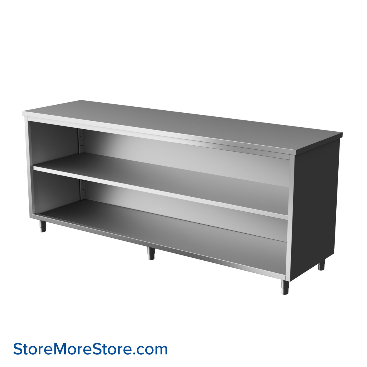 Stainless Steel Table Cabinet, 84" W x 30" D, 1 Adjustable Shelf