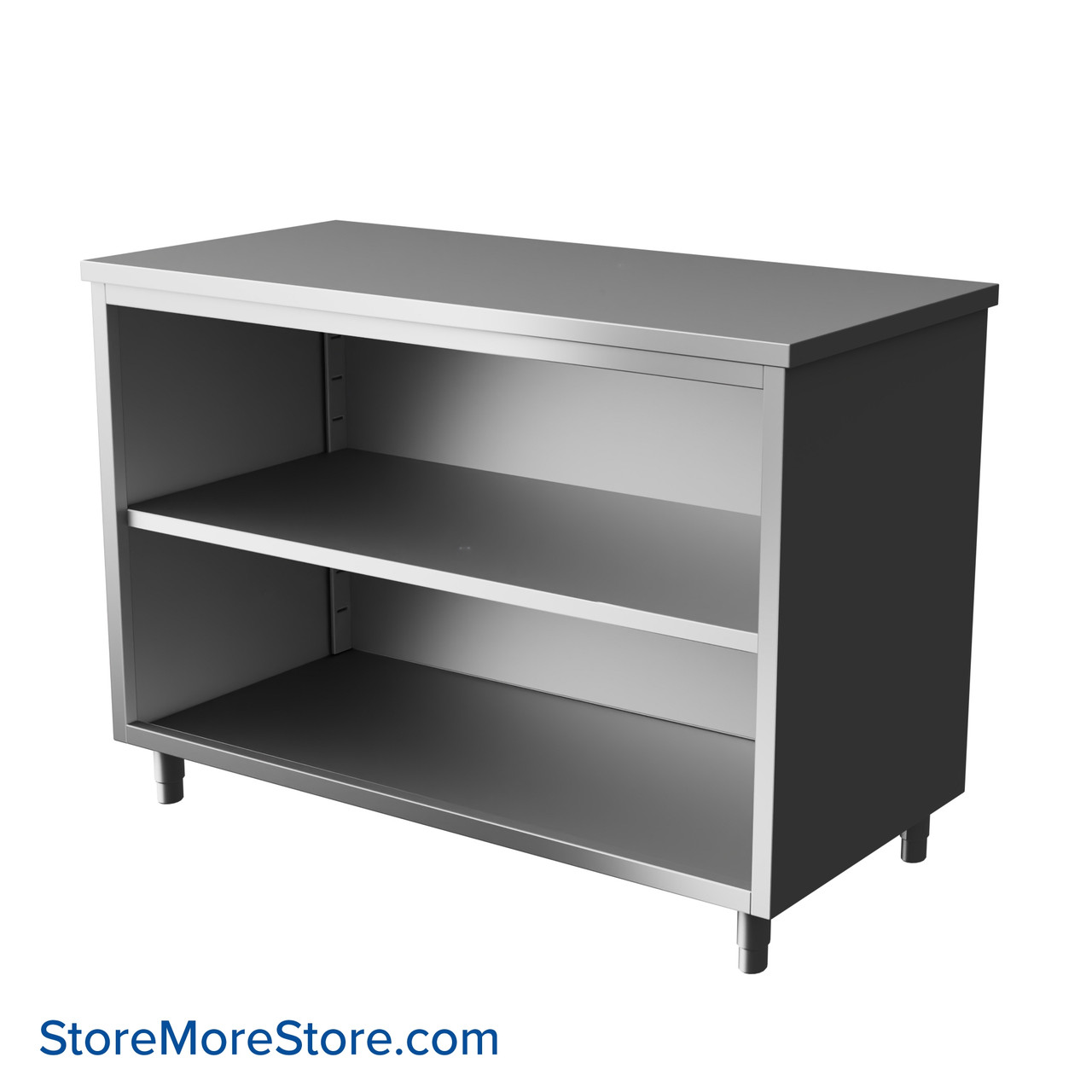 Stainless Steel Table Cabinet, 48" W x 30" D, 1 Adjustable Shelf