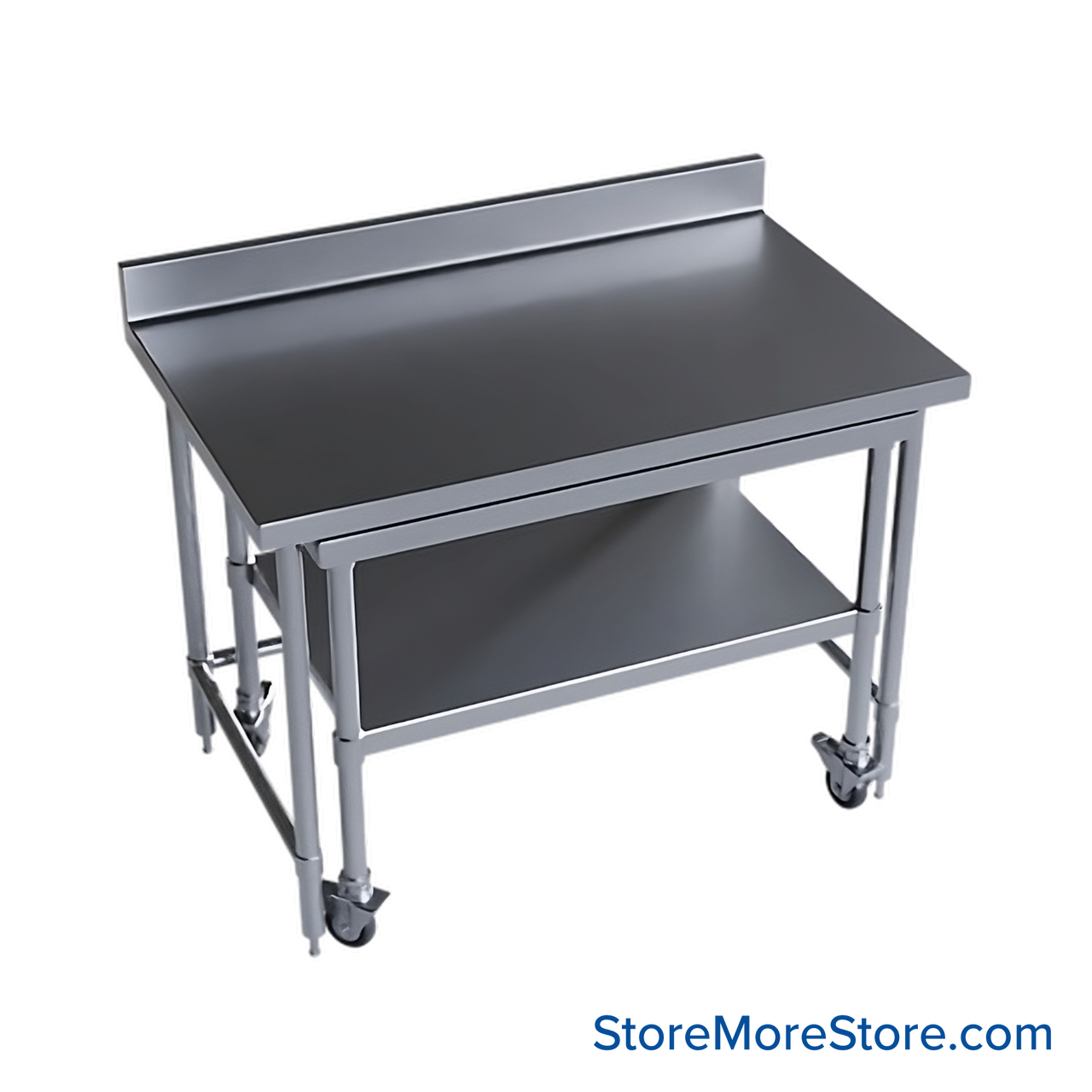 Stainless Steel Nesting Tables, 48" Wide, Includes Backsplash