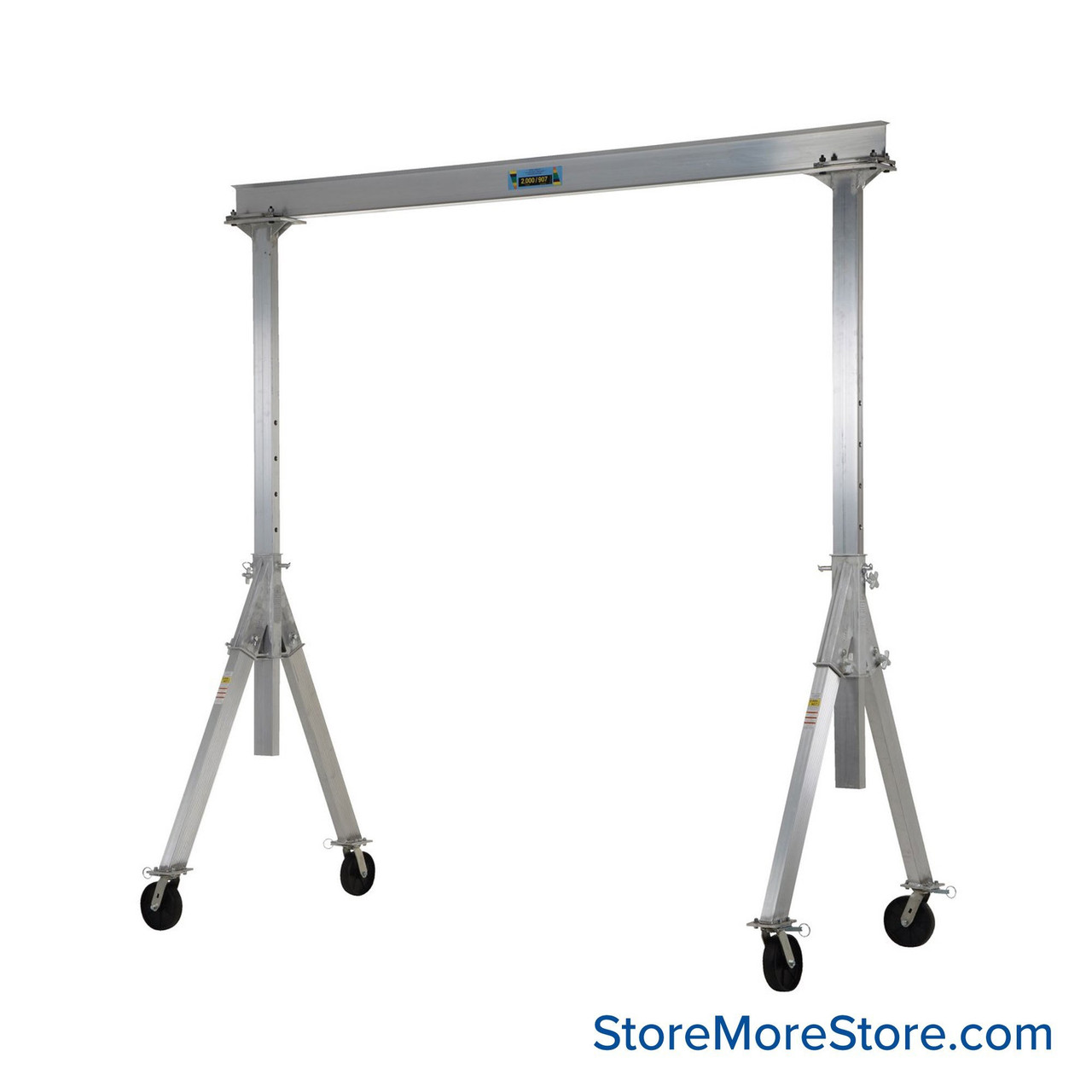 Aluminum Gantry Crane, 144" W x 100" H, 2000 lbs