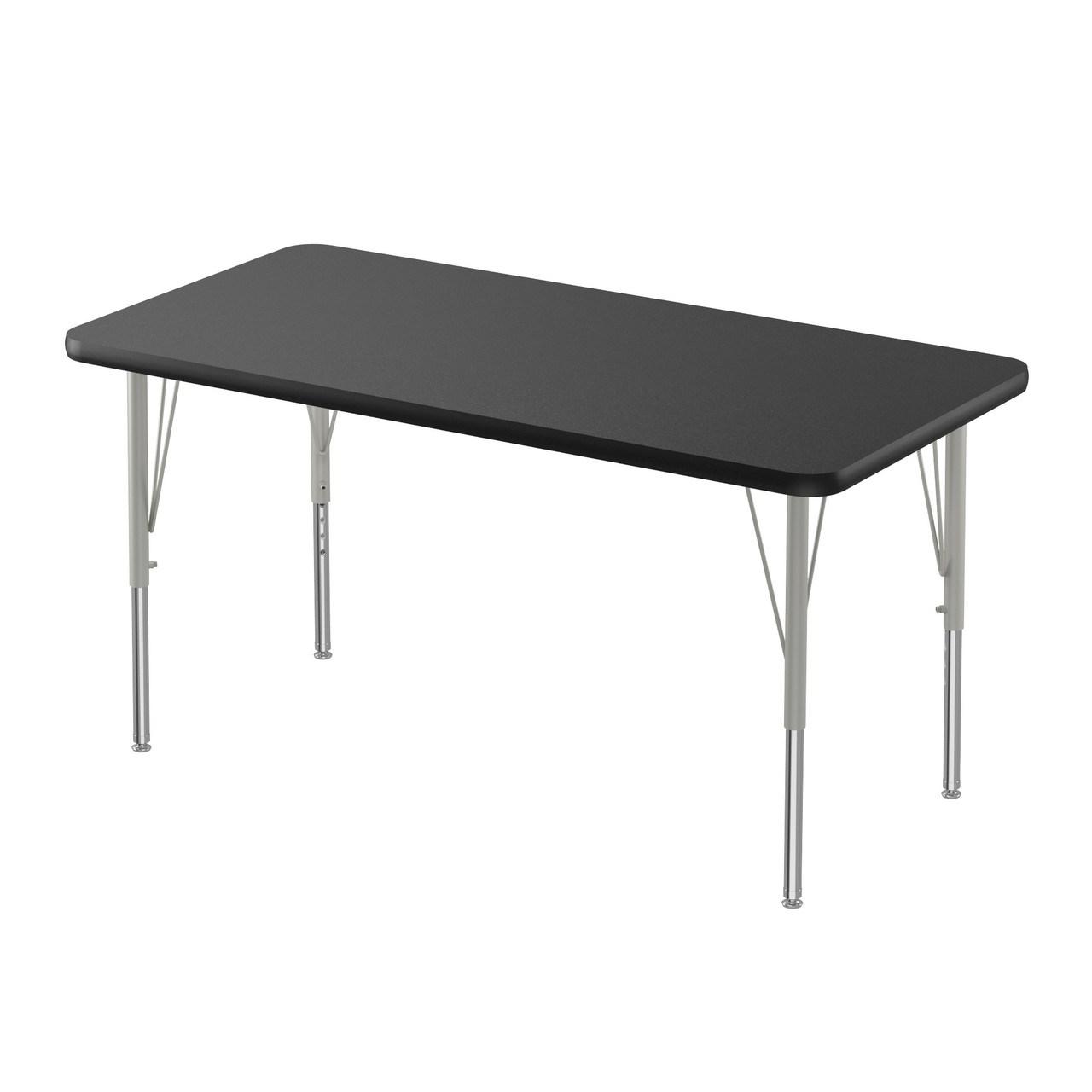 Laminate Activity Tables, 36" W x 24" D, 24x36" Top, Silver Mist
