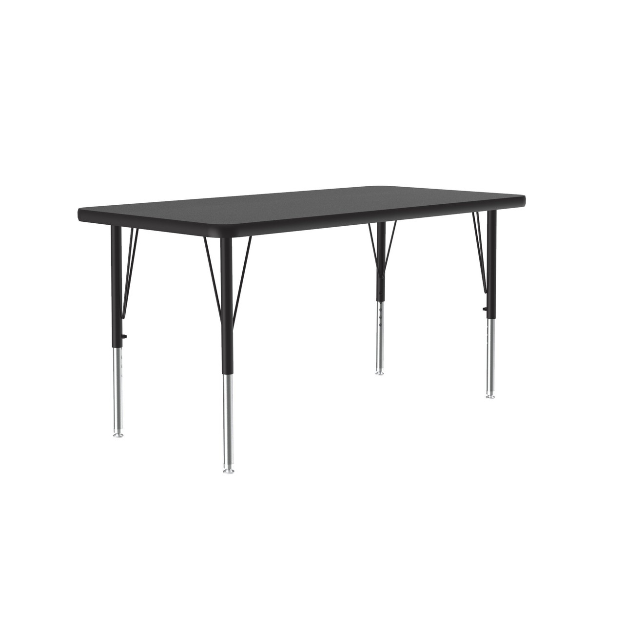 Laminate Activity Tables, 48" W x 24" D, 24x48" Top, Black