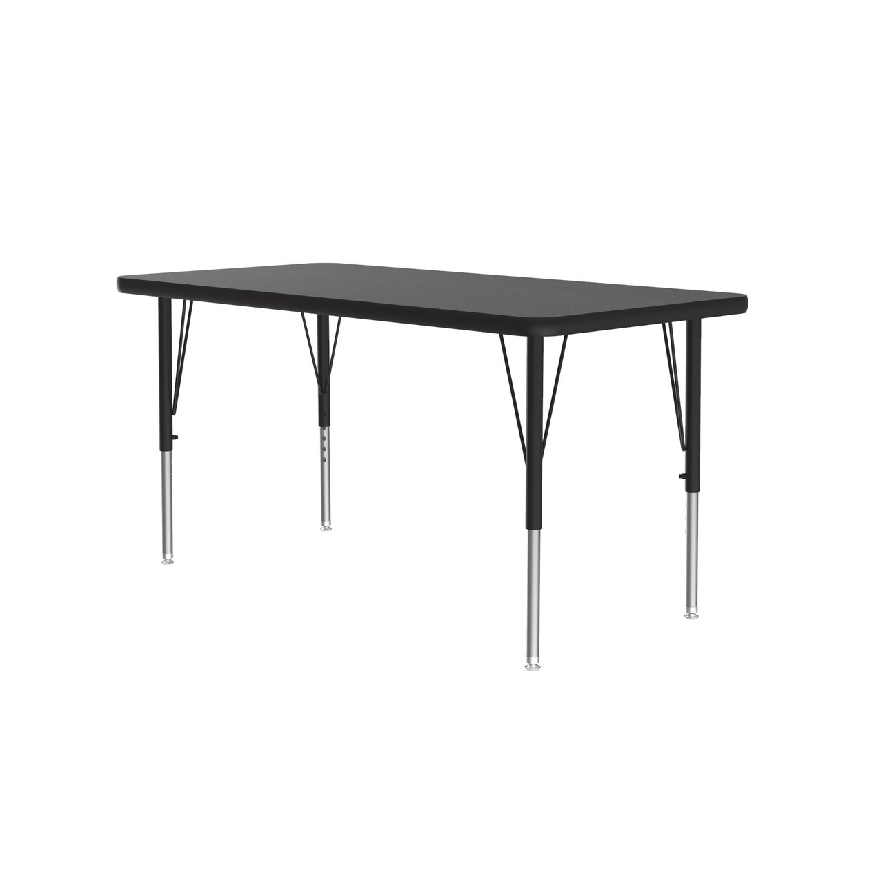 Laminate Activity Tables, 60" W x 24" D, 24x60" Top, Black