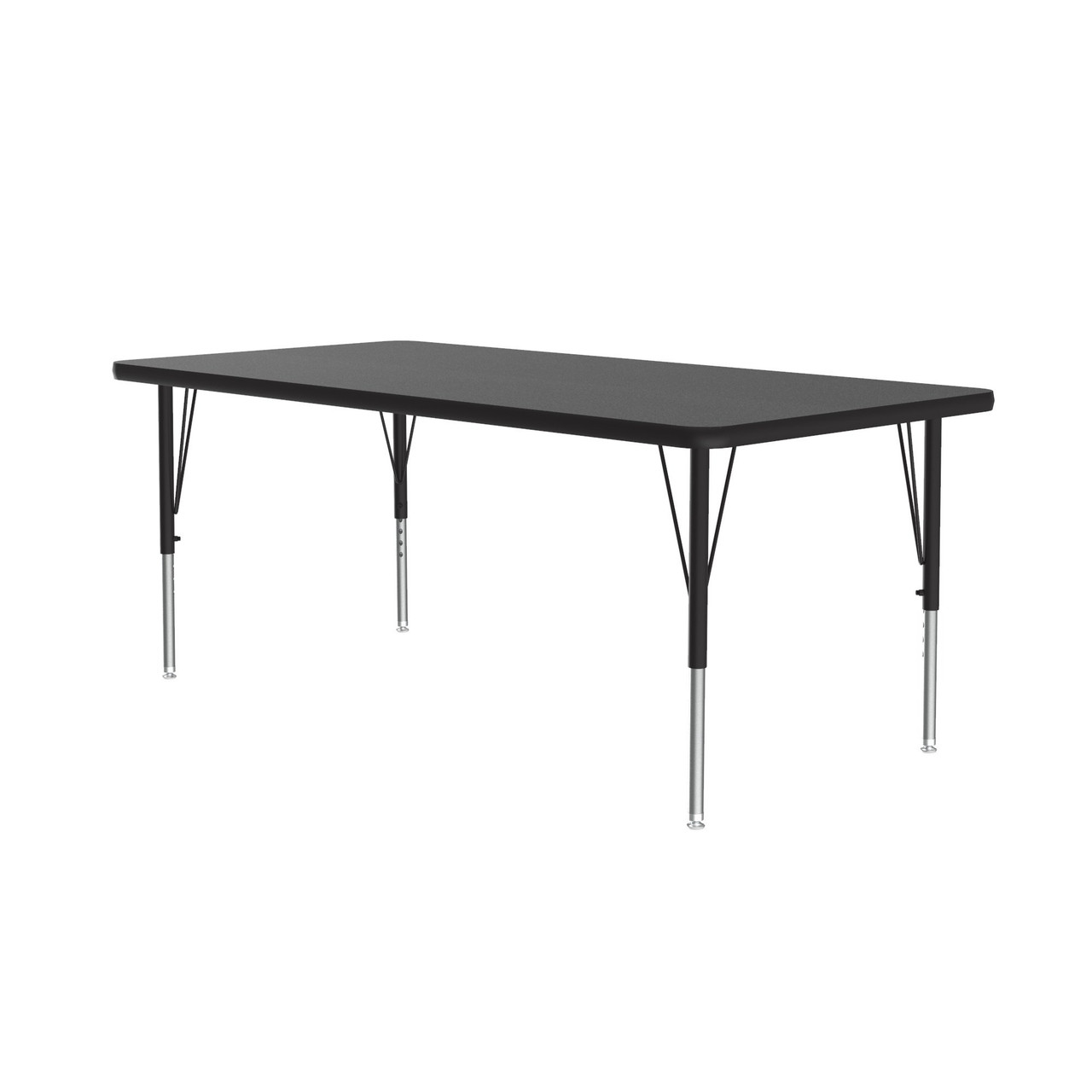 Laminate Activity Tables, 60" W x 30" D, 30x60" Top, Black