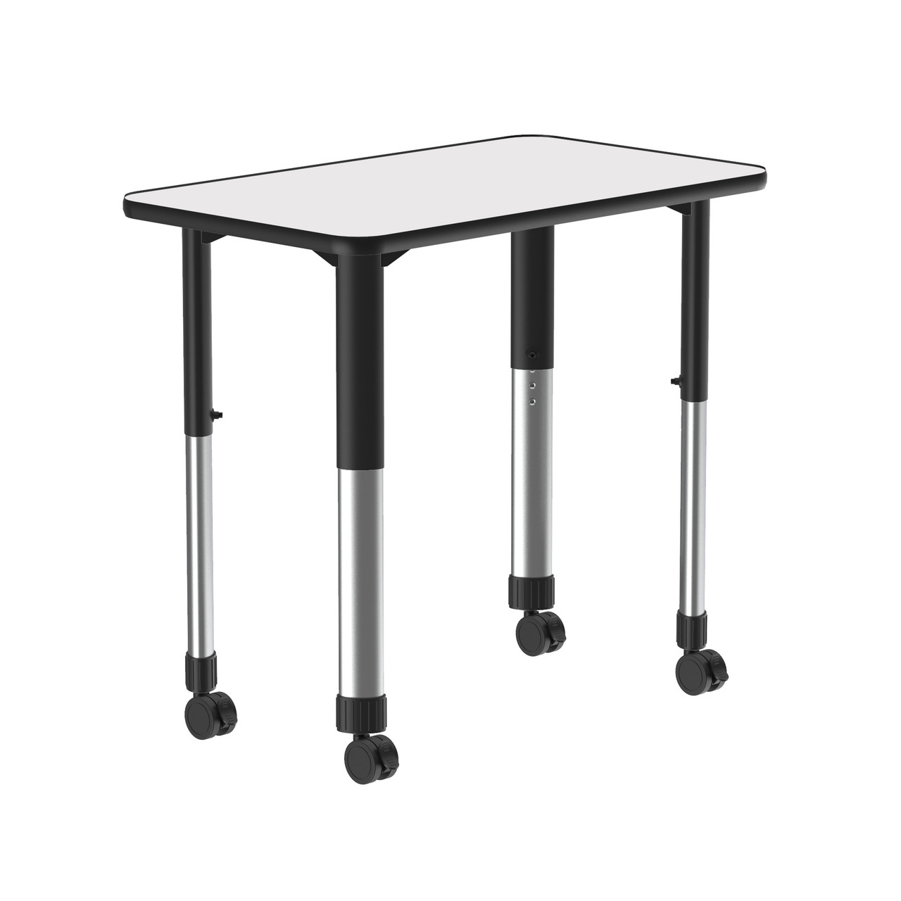 Modular Tables for Classrooms, 27" W x 20" D, 20X27" Top, Rectangular, Includes Casters