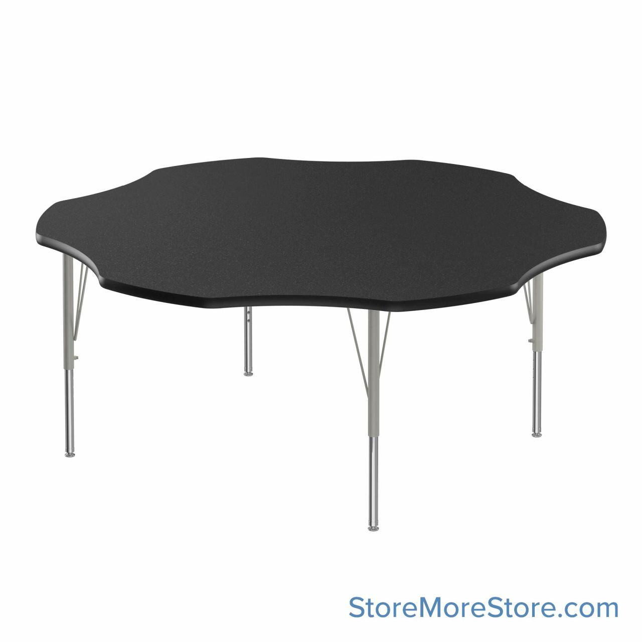 Educational Activity Tables, 60" W x 60" D, Flower, Silver Mist