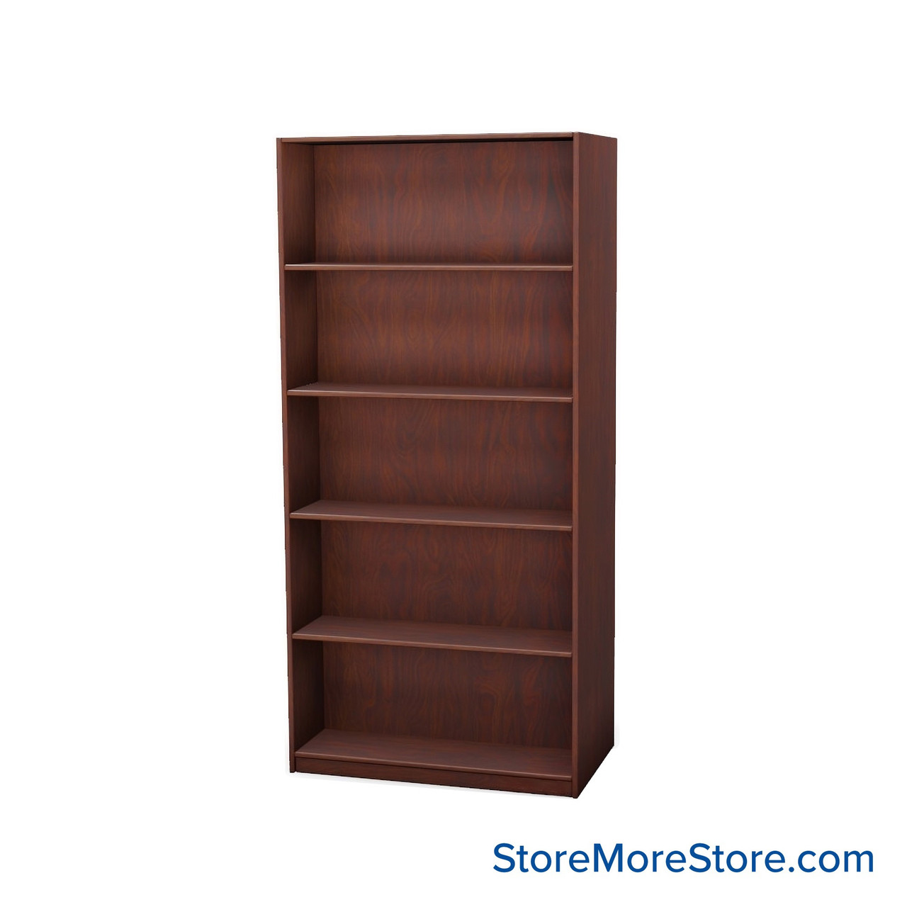 Wood Bookcase Shelves, 37" W x 20" D x 72" H, Double-Side Shelving, Without Casters