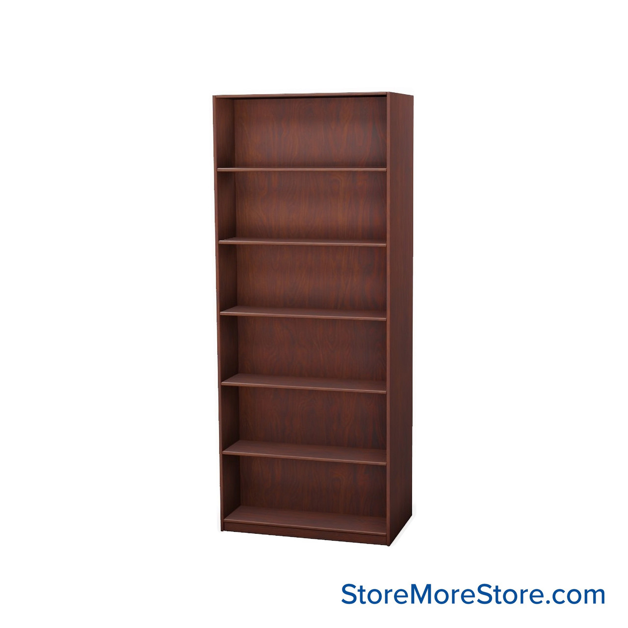 Wood Bookcase Shelves, 37" W x 20" D x 84" H, Double-Side Shelving, Without Casters