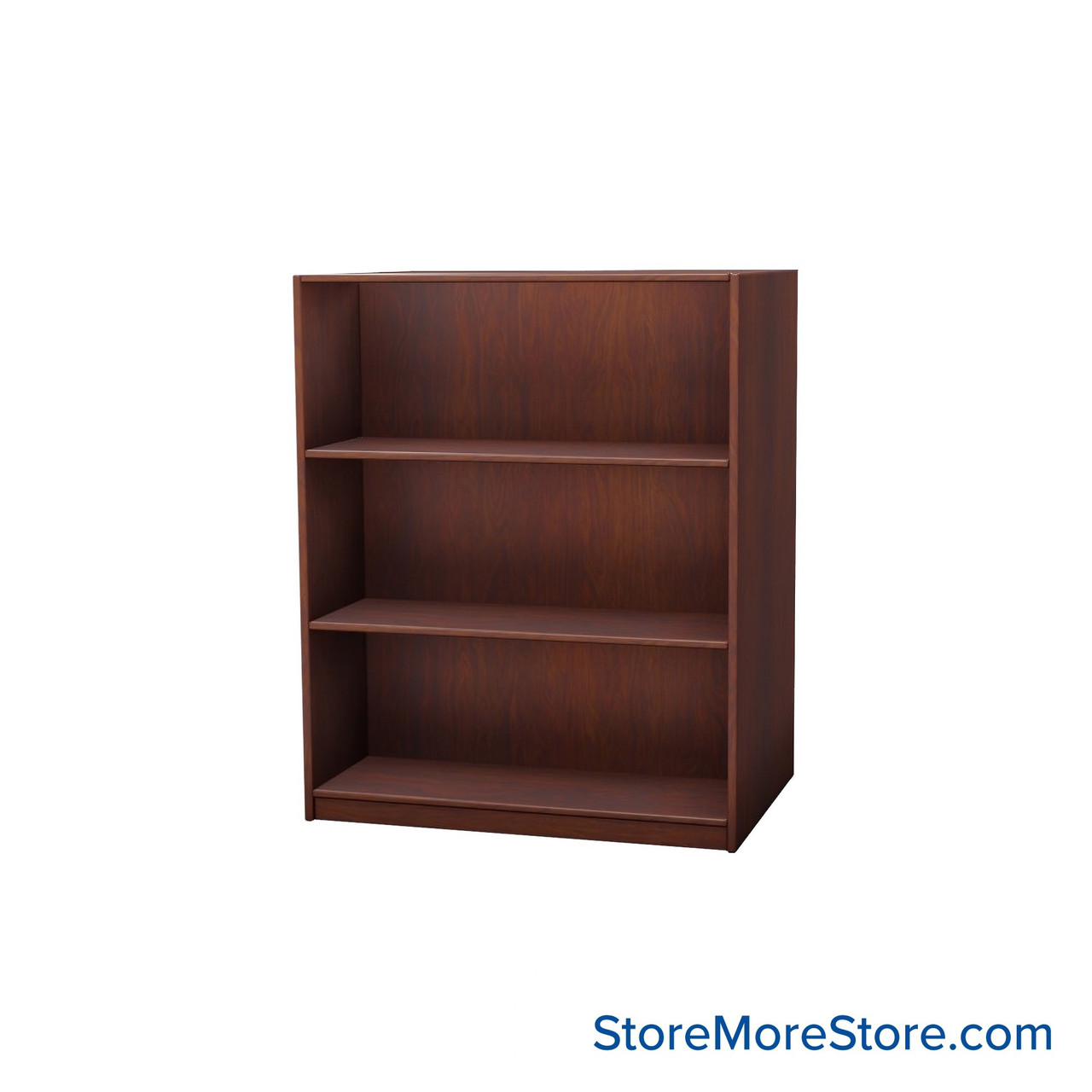 Wood Bookcase Shelves, 37" W x 24" D x 42" H, Double-Side Shelving, Without Casters