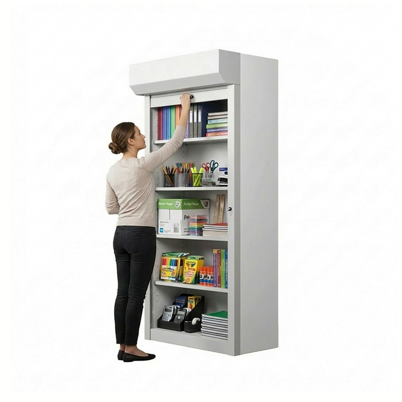 Shelving Security Doors and Shutters, 36" W x 79" H, 30 - 35.99" Width Range, Front Mount