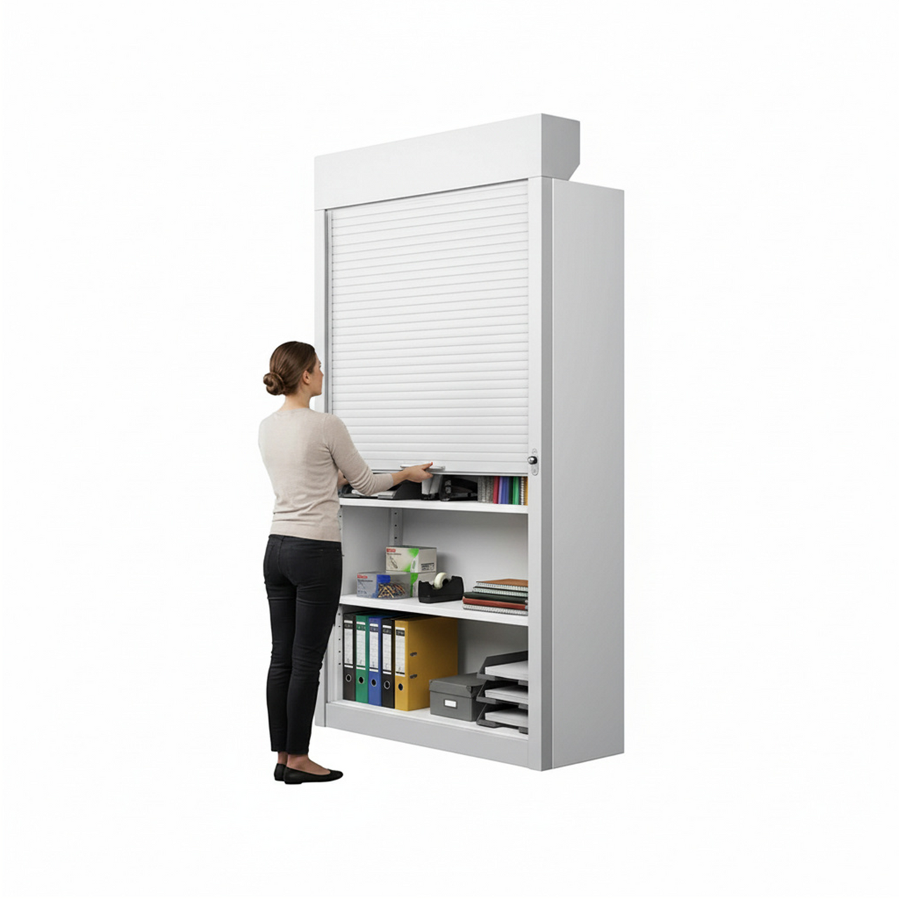 Shelving Security Doors and Shutters, 48" W x 100" H, 42 - 47.99" Width Range, Top Mount