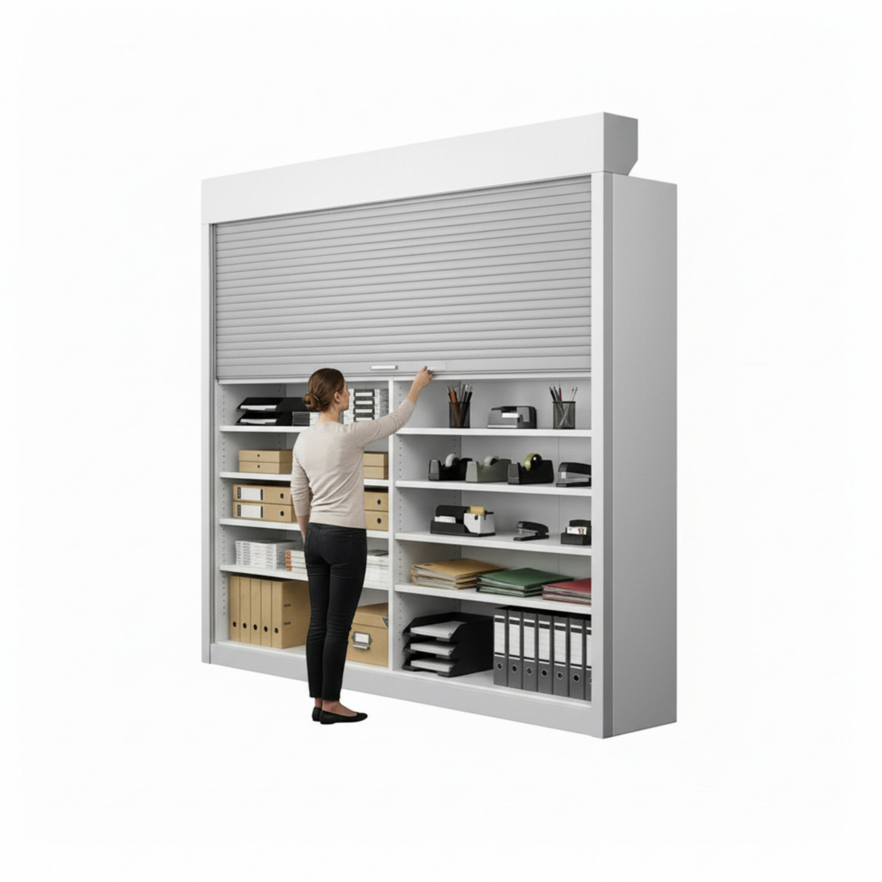 Shelving Security Doors and Shutters, 96" W x 124" H, 72 - 95.99" Width Range, Top Mount
