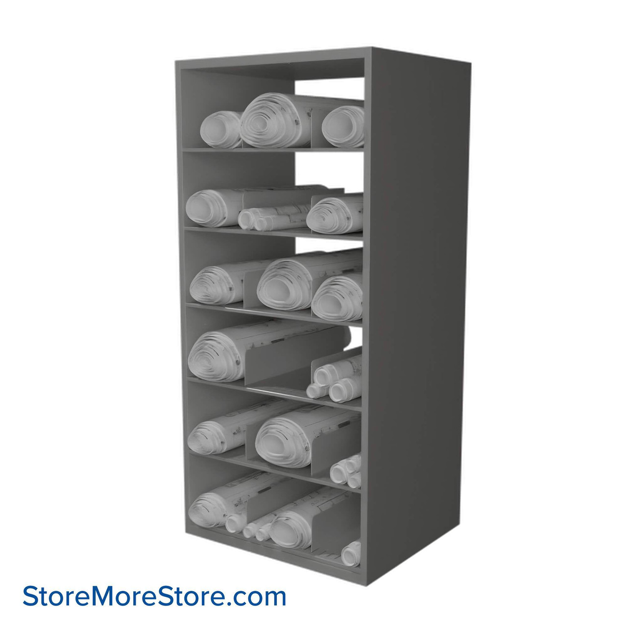 Rolled Blueprint Storage Shelving, 36" W x 30" D, 9 Shelves