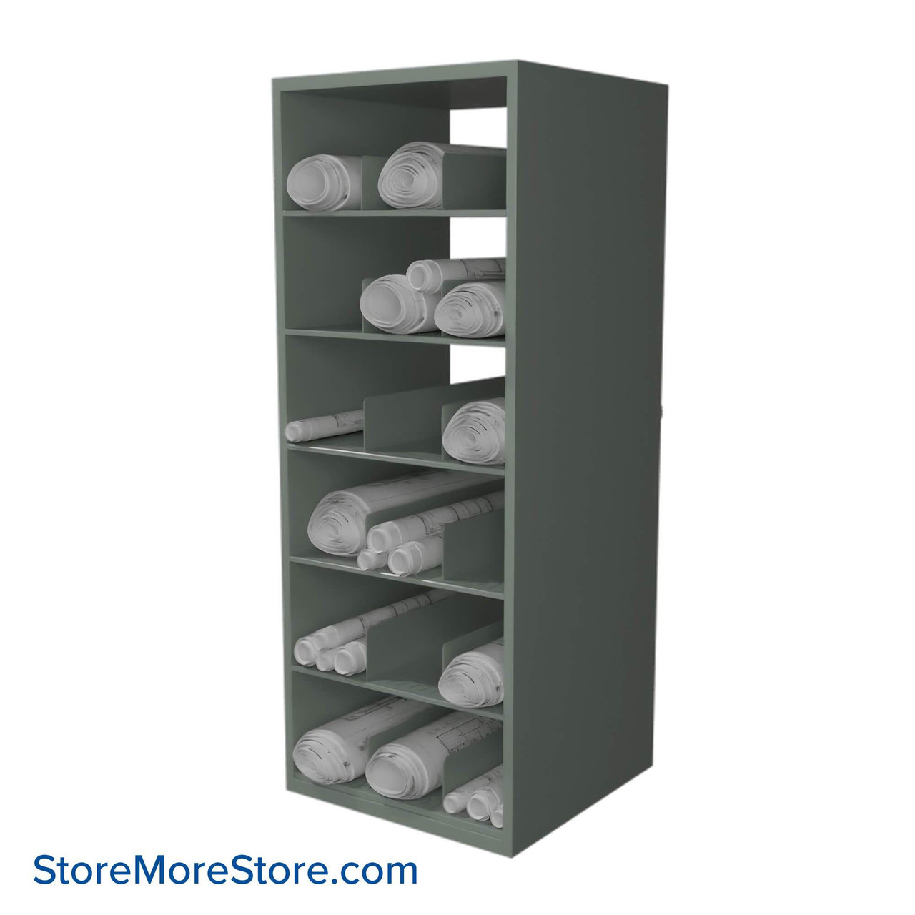 Rolled Blueprint Storage Shelving, 48" W x 36" D, 9 Shelves