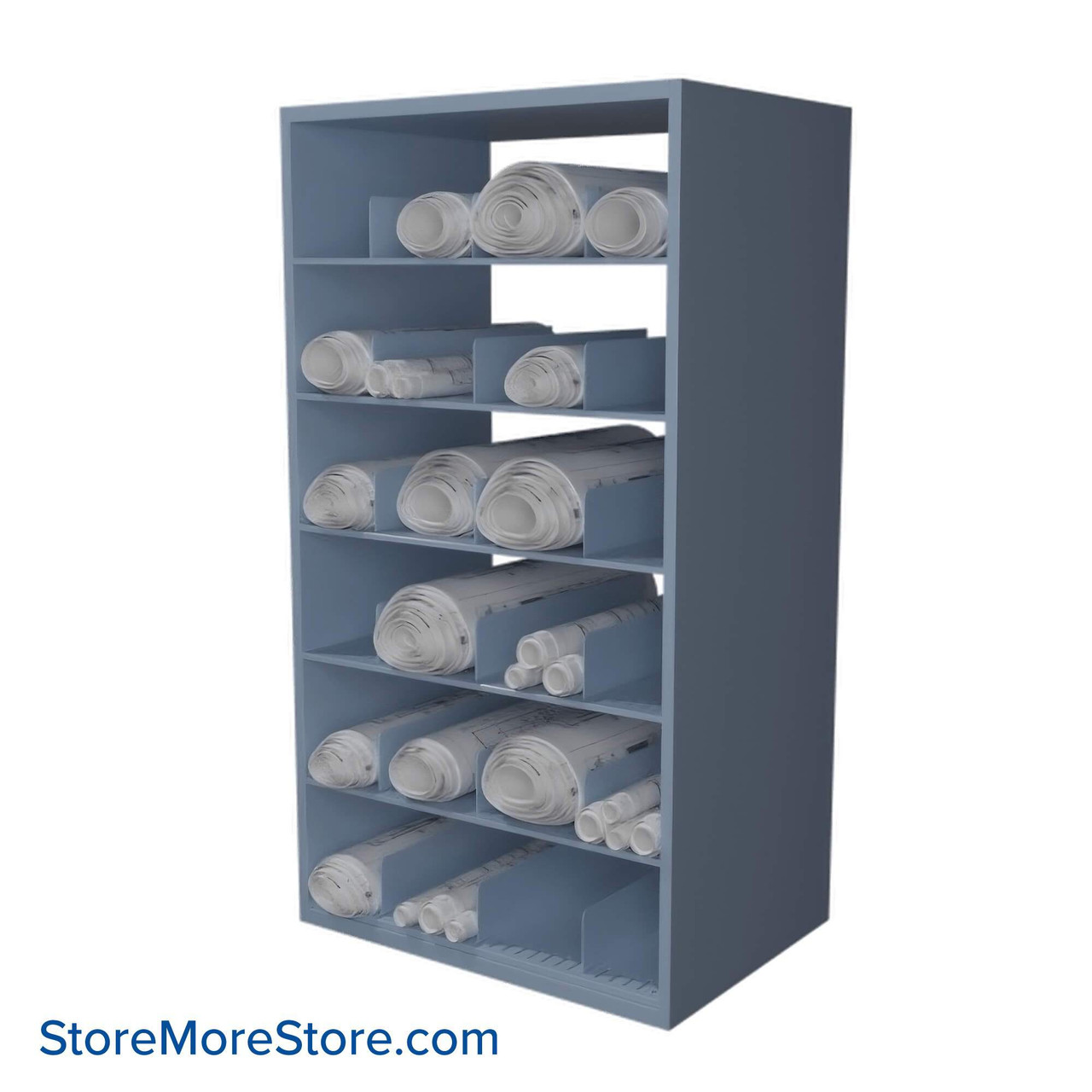 Rolled Blueprint Storage Shelving, 30" W x 36" D, 7 Shelves