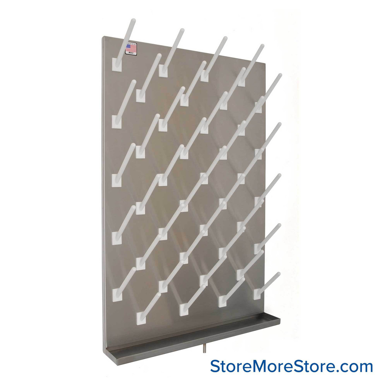 Lab Drying Rack, 36" W x 2" D x 24" H