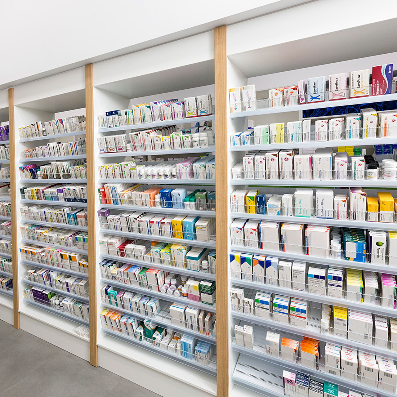 Pharmacy Shelving, 37.25" W x 15" D, Single Sided