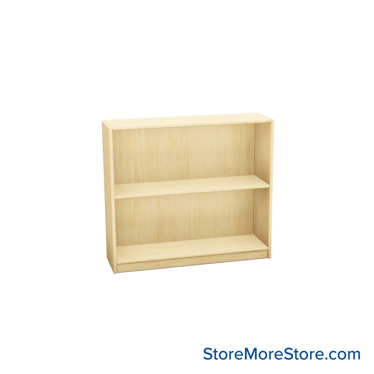 Melamine Bookshelf, 37" W x 10" D x 30" H, Single-Sided Shelving, Without Casters