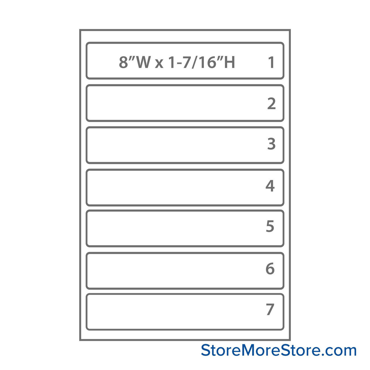 Colorbar Label 8''W x 1''H - 2476