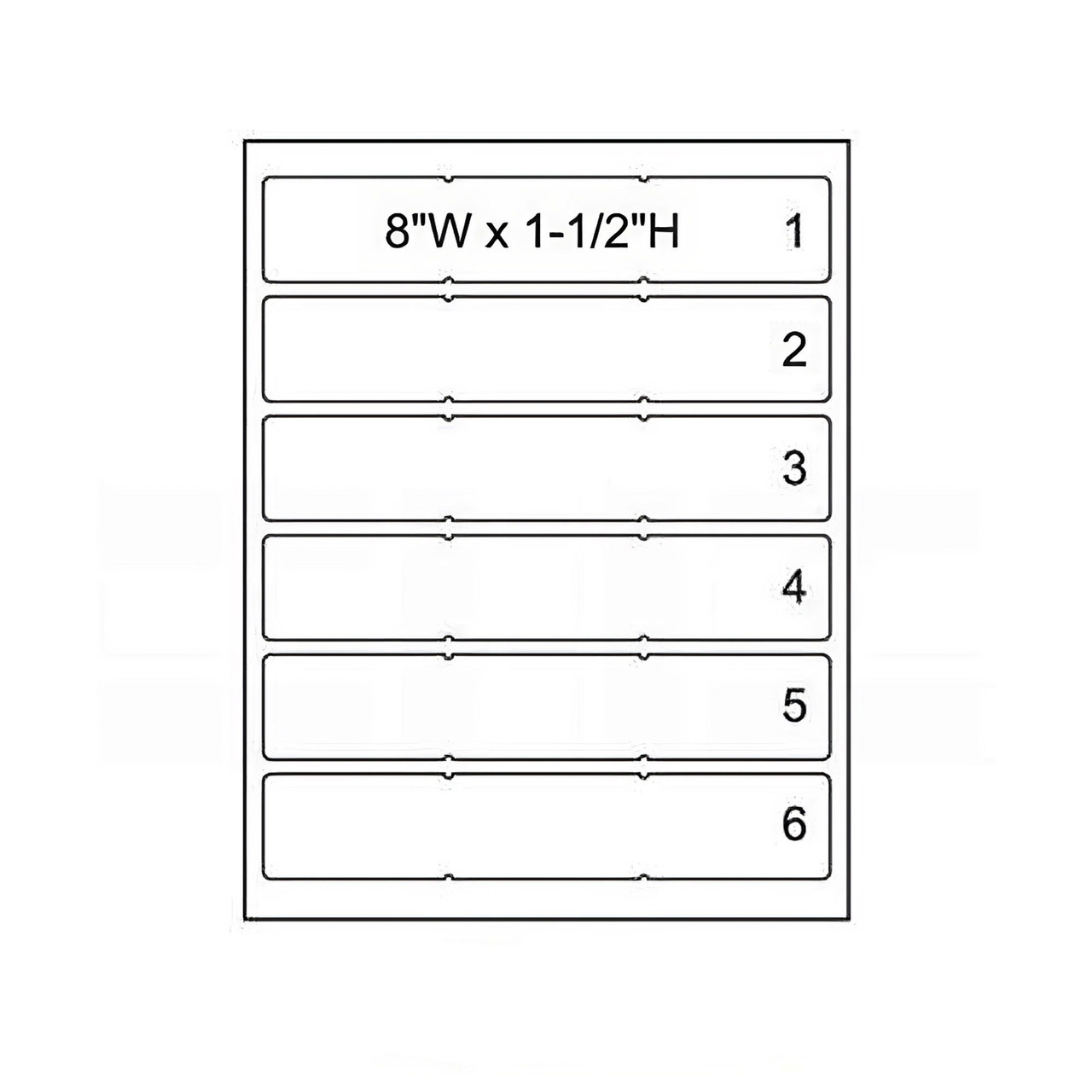 File Folder Label 6 Per Sheet, Inkjet