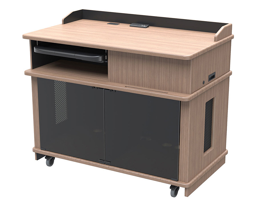 Mobile Instructor Podium with Locking Storage