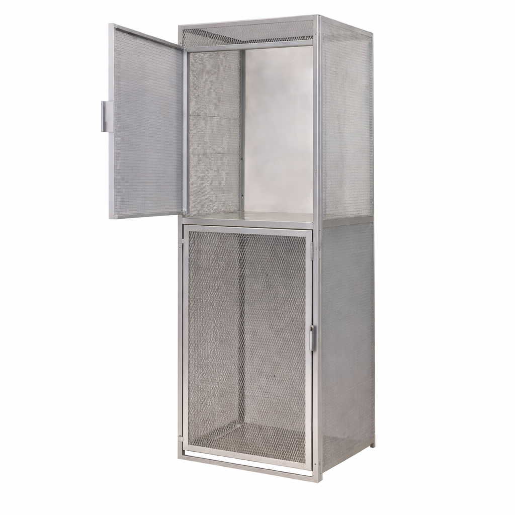 36 x 48 Double Tier Tenant Storage Locker with Integrated Handle Latch - Left Hinged (36 in W x 90 in D x 48 in H)