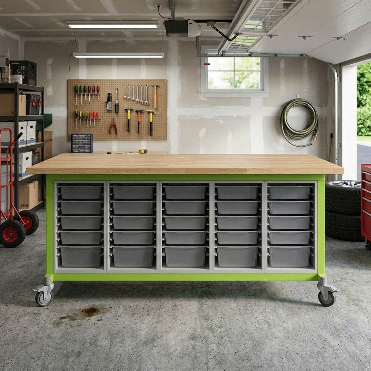 Explorer Maker Table with Bin Storage Platinum